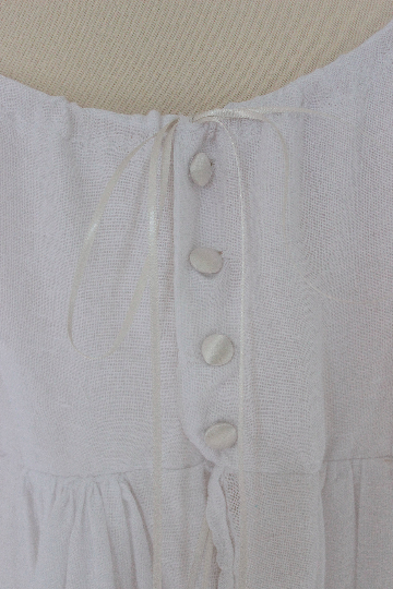For Sale Ladies Regency 19th Century Jane Austen Elizabeth Bennet Pride And Prejudice Long Sleeved White Muslin Gown Size 12 - 14 UK Image